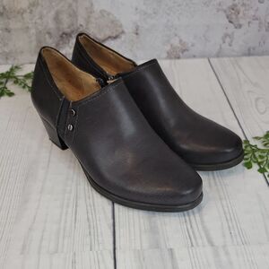 Naturalizer Koop Slate Grey Shootie Side Zip Low Ankle Boots Womens Size 7.5